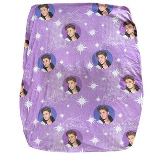 RARE Justin Bieber 2012 Purple Twin Fitted Sheet Fleece Bravado Merchandise